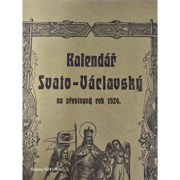 1924 Kalendar Svato-Varlavsky Bohemian Czech Catholic Church Religious Annual - Picture 2 of 6